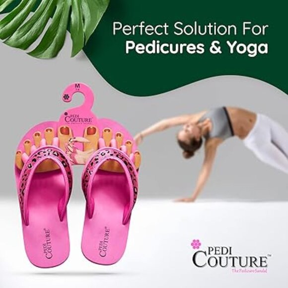 Pedi Couture - Pedicure Sandals - Pink Leopard - Women's XL - NWT - Picture 4 of 8